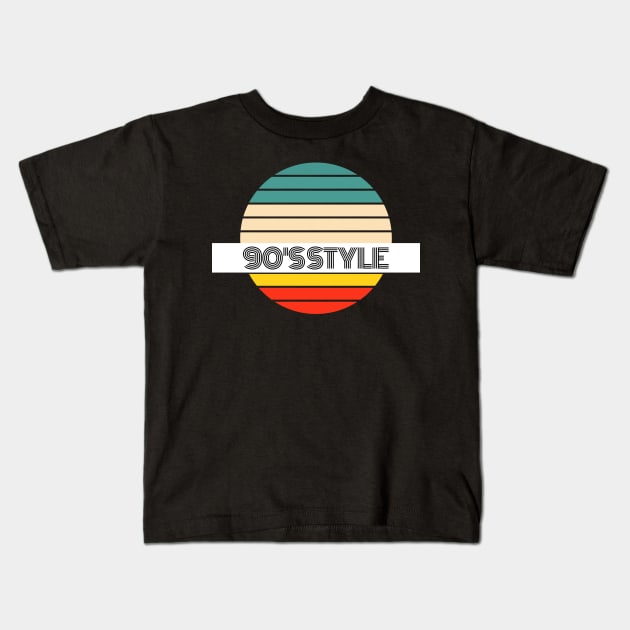 Retro 90’s Style Fashion and Decor (BLACK Text) Kids T-Shirt by Xtian Dela ✅